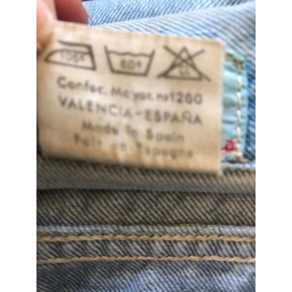 Vtg 1970's Lois Denim Jean Jacket Size S Made In Valencia Spain Bull Logo Size 4 - Picture 4 of 10